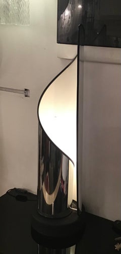 Stilnovo Table Lamp Metal Crome 1970 Italy