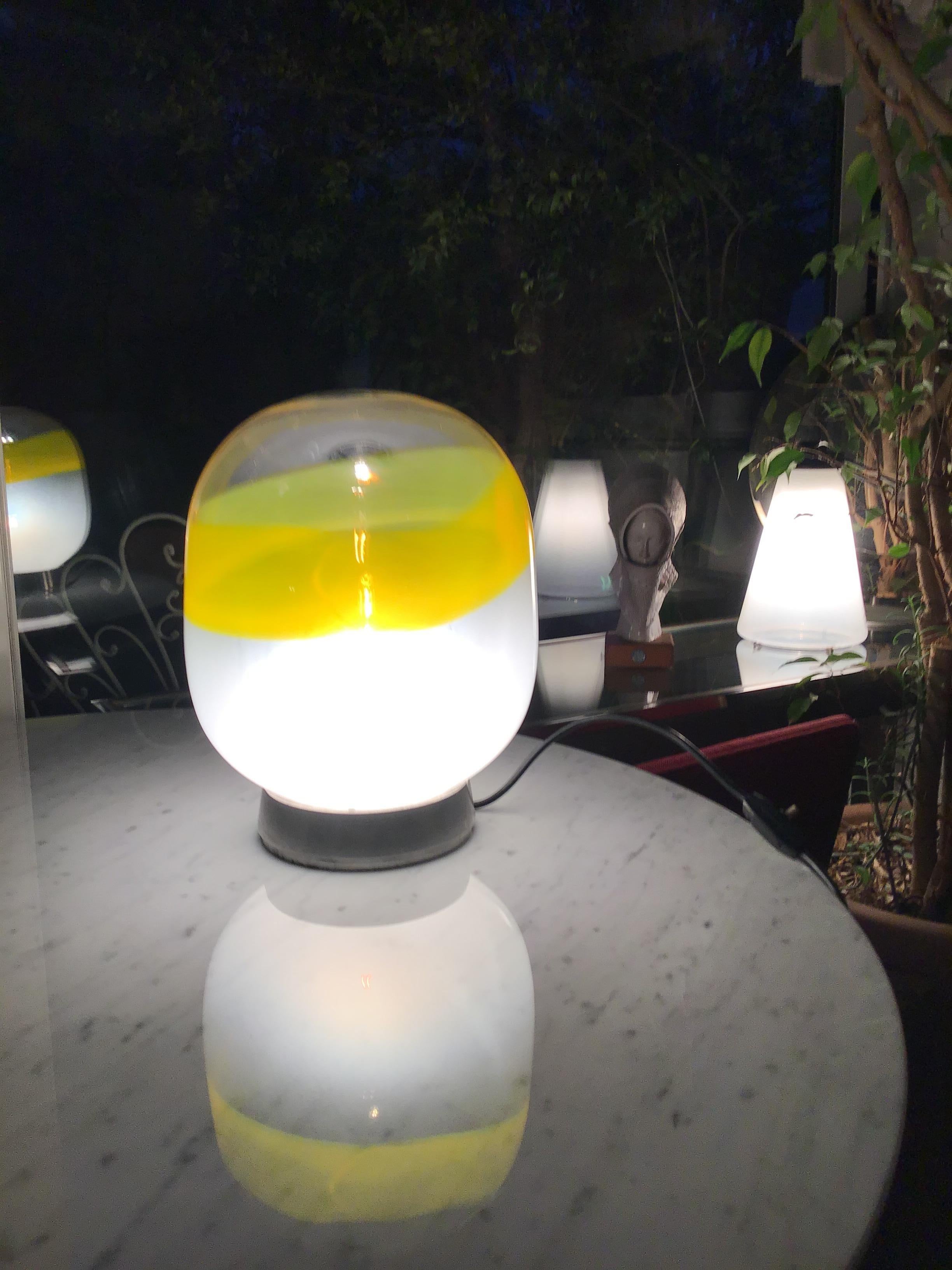Attributed to Stilnovo Table Lamp  Metal Crome Opal Glass 1955 Italy For Sale 4