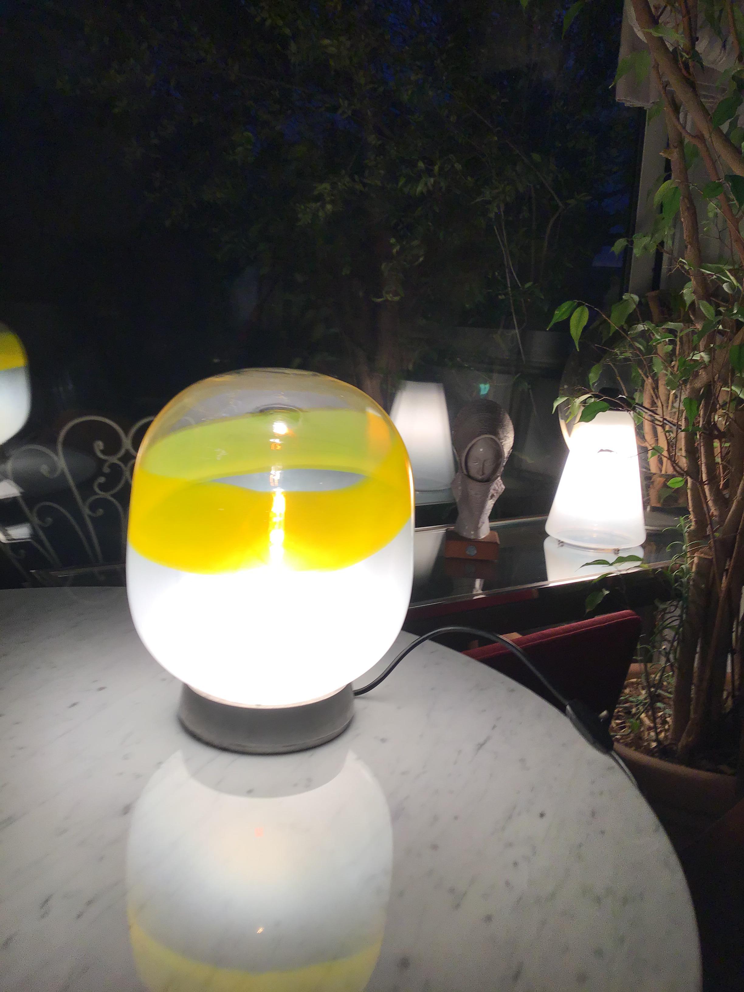 Attributed to Stilnovo Table Lamp  Metal Crome Opal Glass 1955 Italy For Sale 5