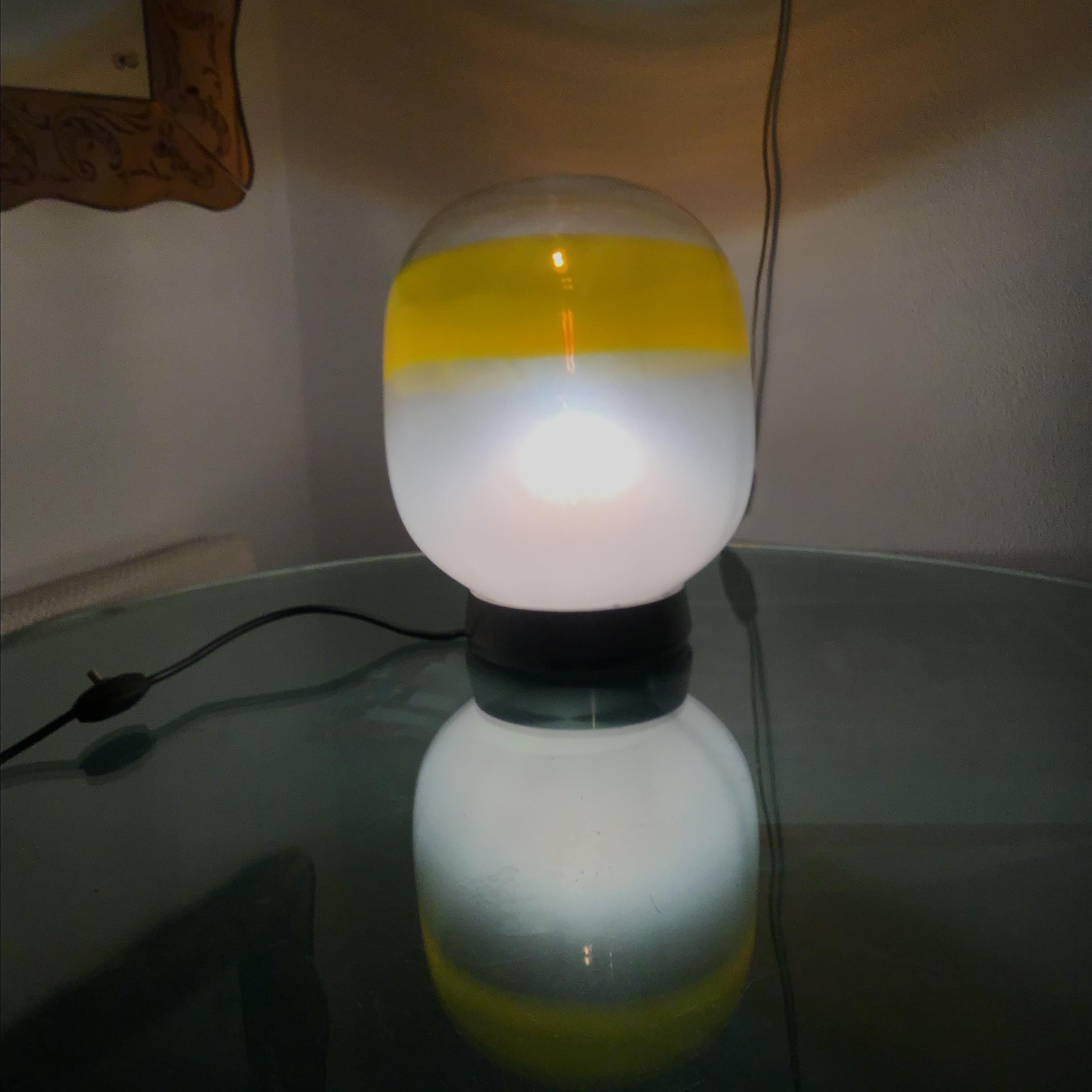 Attributed to Stilnovo Table Lamp  Metal Crome Opal Glass 1955 Italy For Sale 7