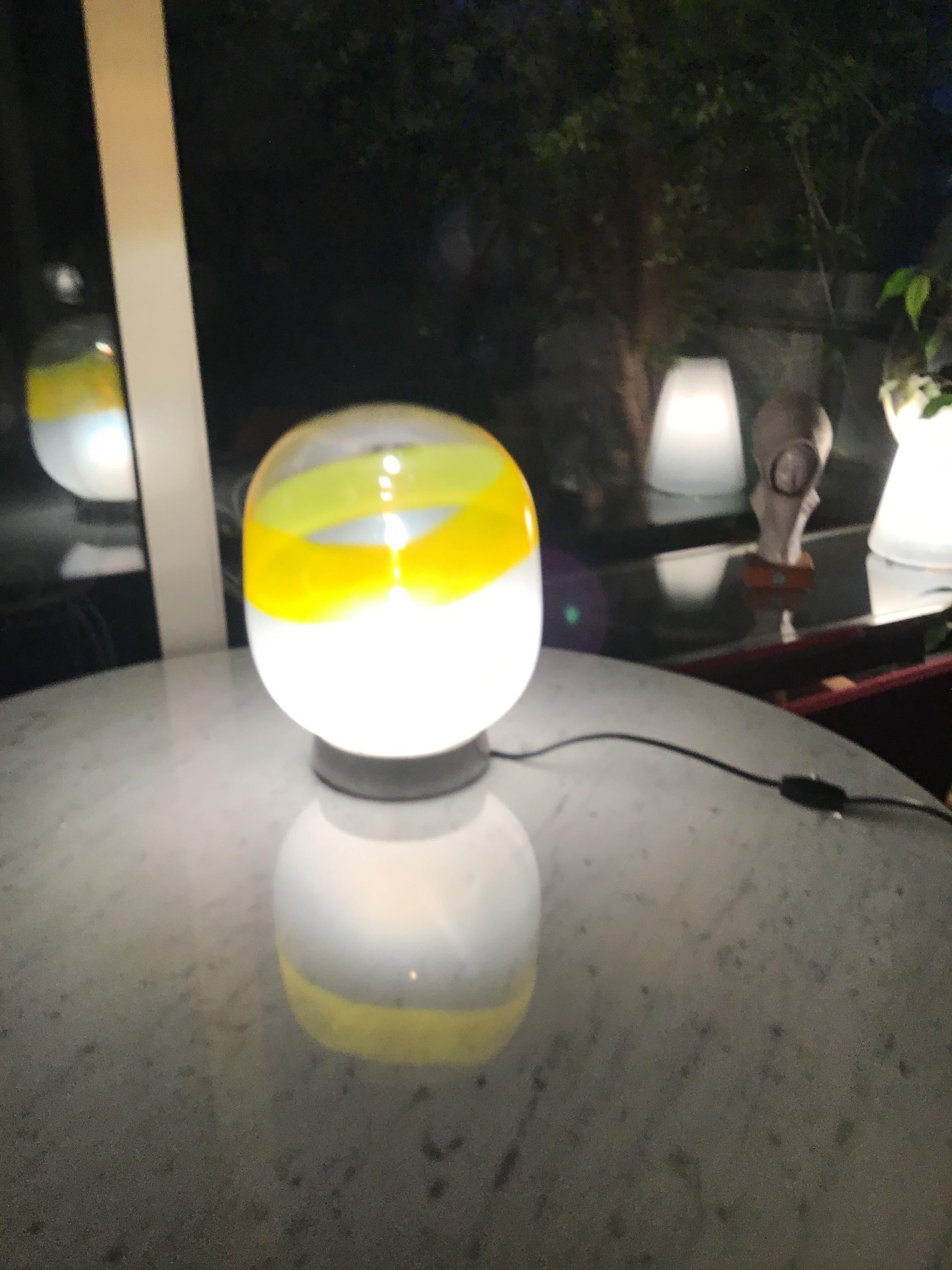 Mid-20th Century Attributed to Stilnovo Table Lamp  Metal Crome Opal Glass 1955 Italy For Sale