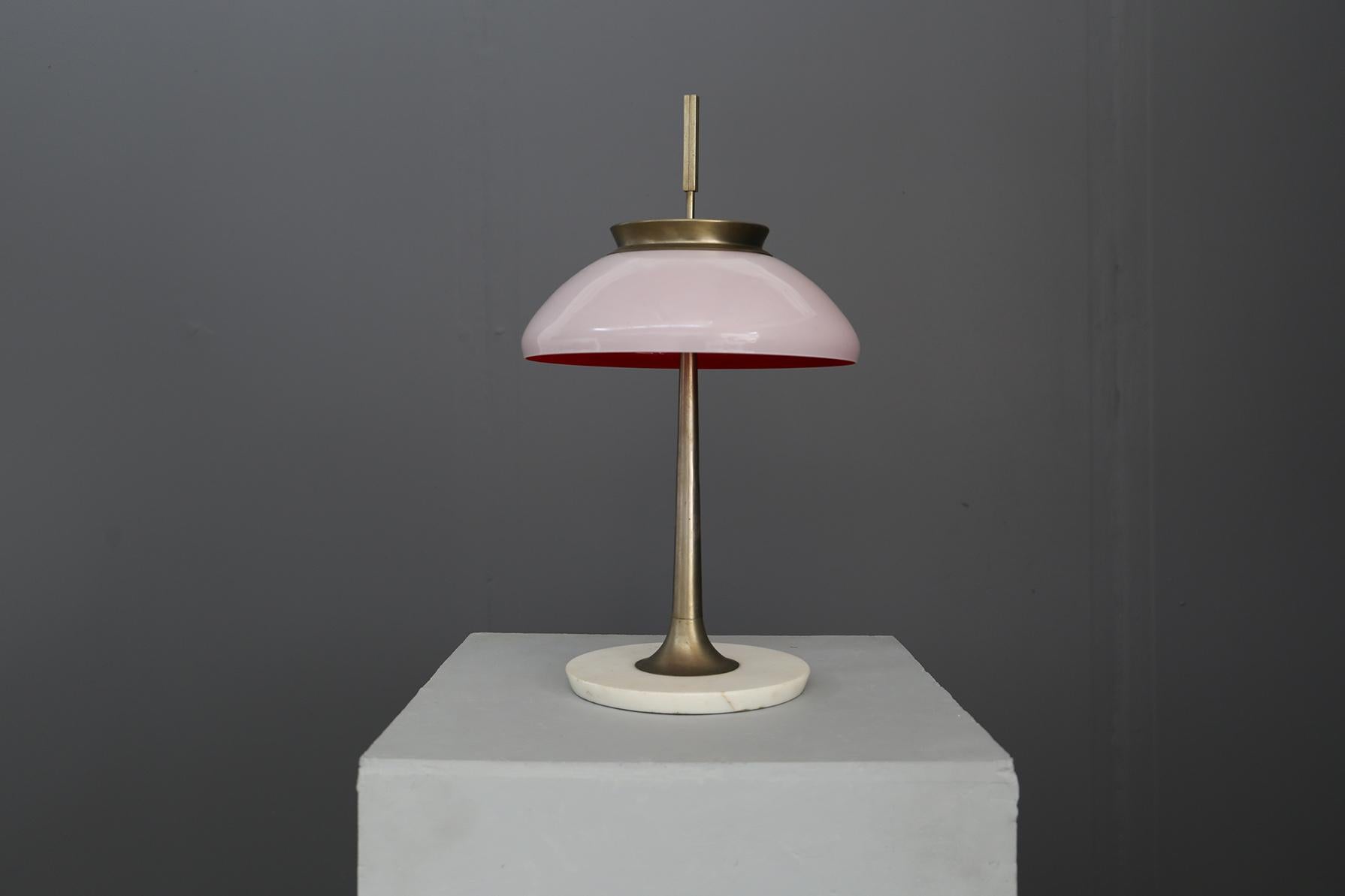 Stilnovo Table Lamp Midcentury in Brass Mod. 8091, Original Label, 1950s In Good Condition In Milano, IT