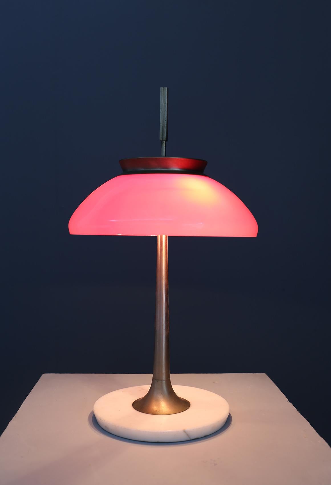 Stilnovo Table Lamp Midcentury in Brass Mod. 8091, Original Label, 1950s 1
