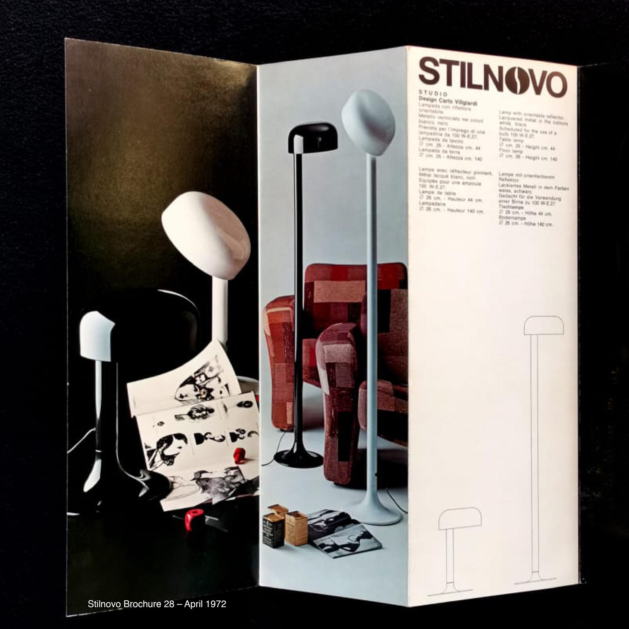 Italian Stilnovo Table Lamp Model Studio by Carlo Viligiardi Italy 1972 For Sale