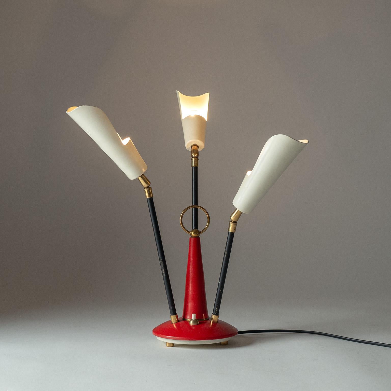 Stilnovo Three-Arm Table Lamp, circa 1960 For Sale 1