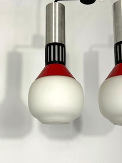 Stilnovo, lampadario vintage a due pendenti degli anni '60