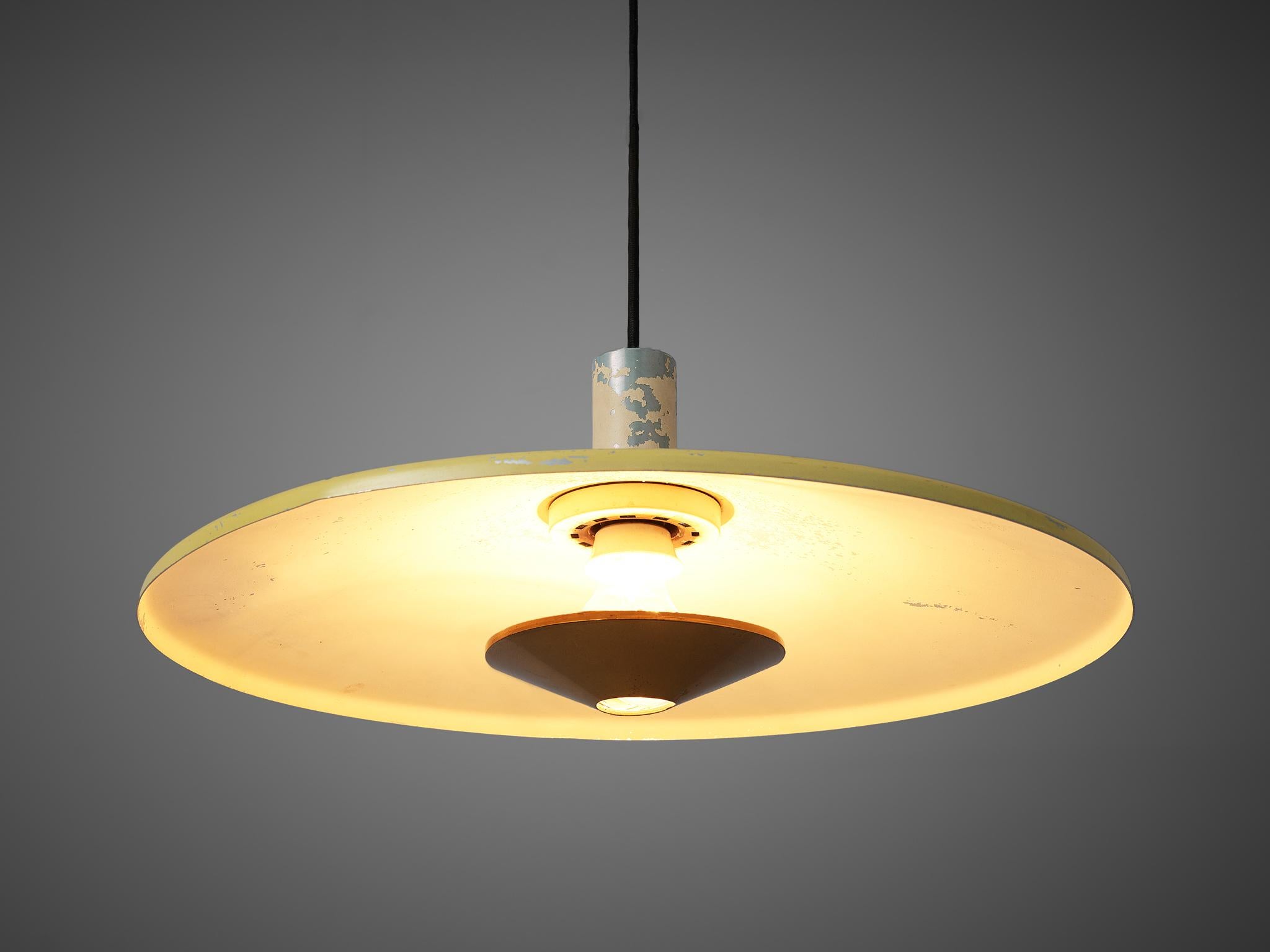 Mid-20th Century Italian Wall Light with Brass and Wood