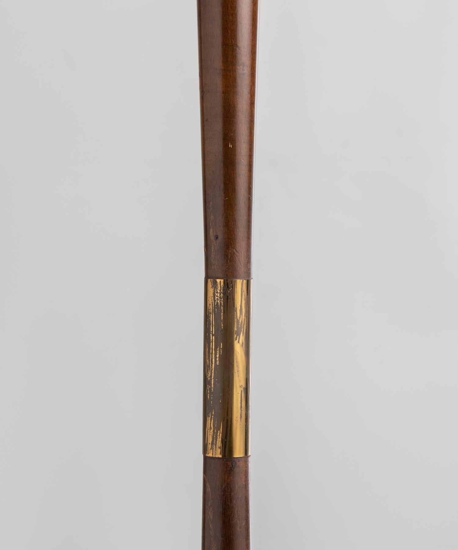 Stilnovo Wooden Floor Lamp, Italy, circa 1950 (Italienisch)