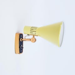 Stilnovo Yellow Wall Sconce, Italy, 1950s