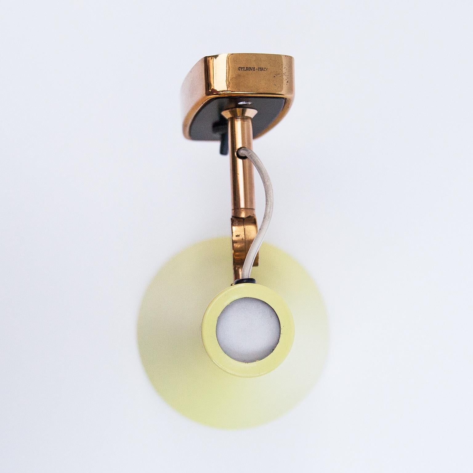 Stilnovo Yellow Wall Sconce, Italy, 1950s In Good Condition In Munich, DE