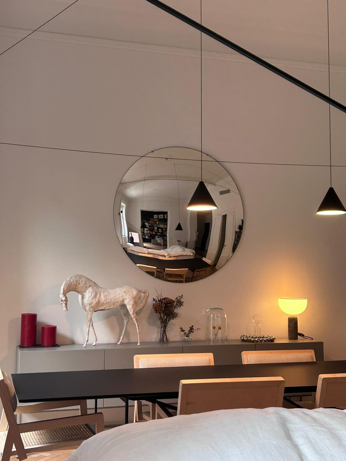 Stilo Silver Convex Mirror 120 cm/ 47