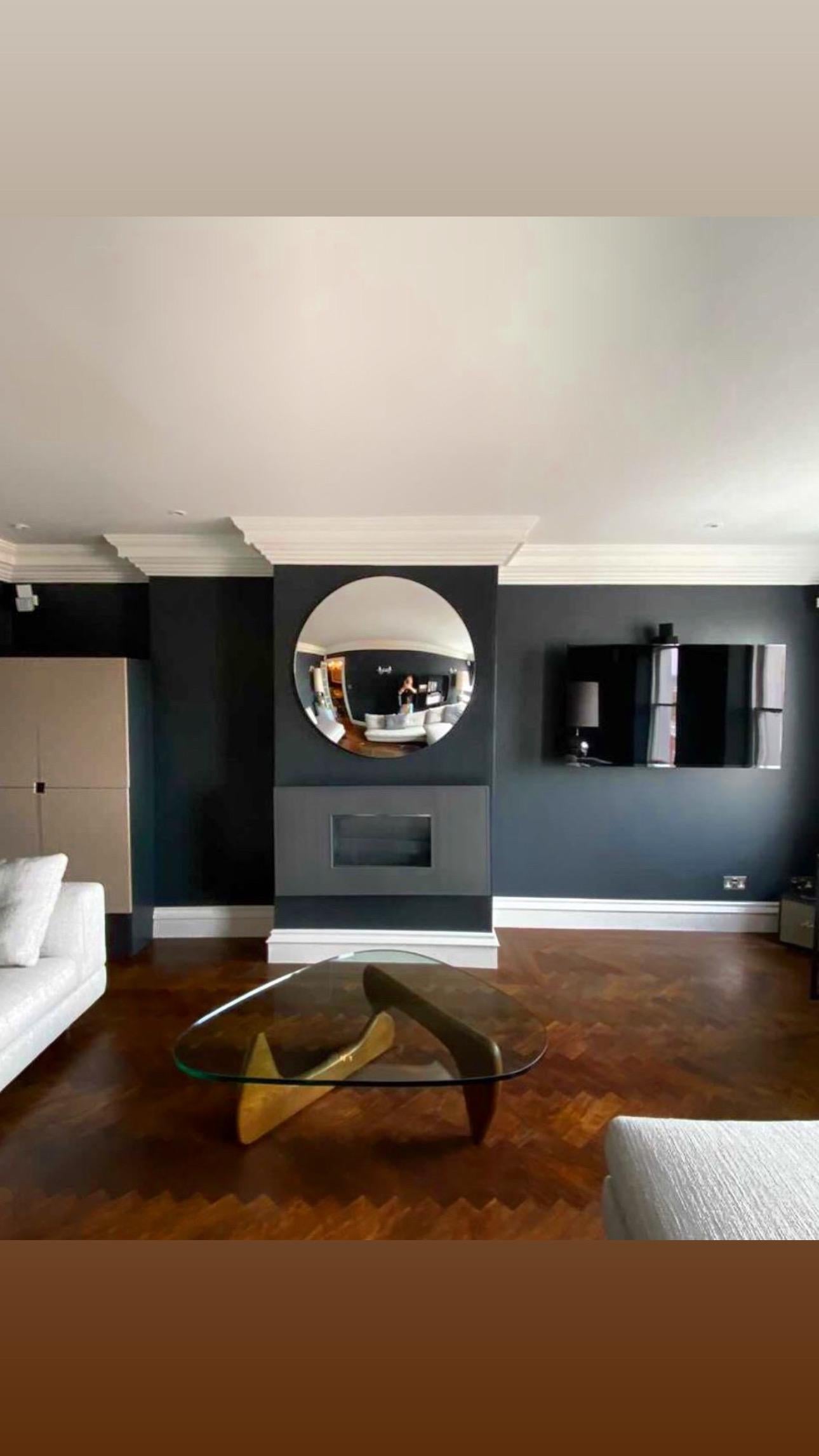 Silvered Stilo Silver Convex Mirror 120 cm/ 47