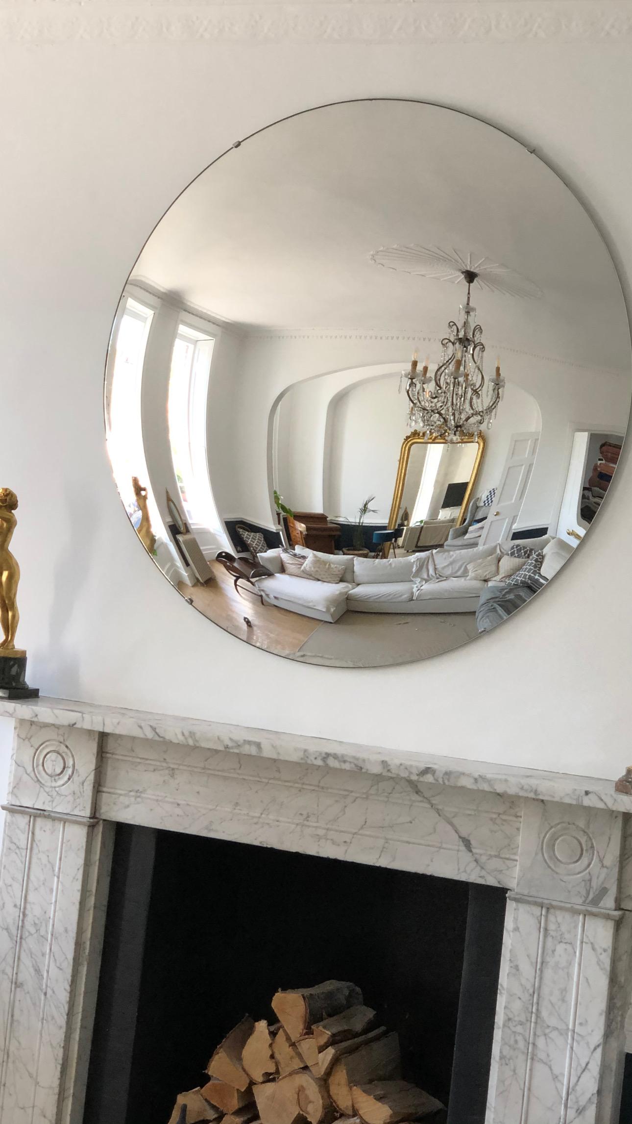 Stilo Silver Convex Mirror 120 cm/ 47