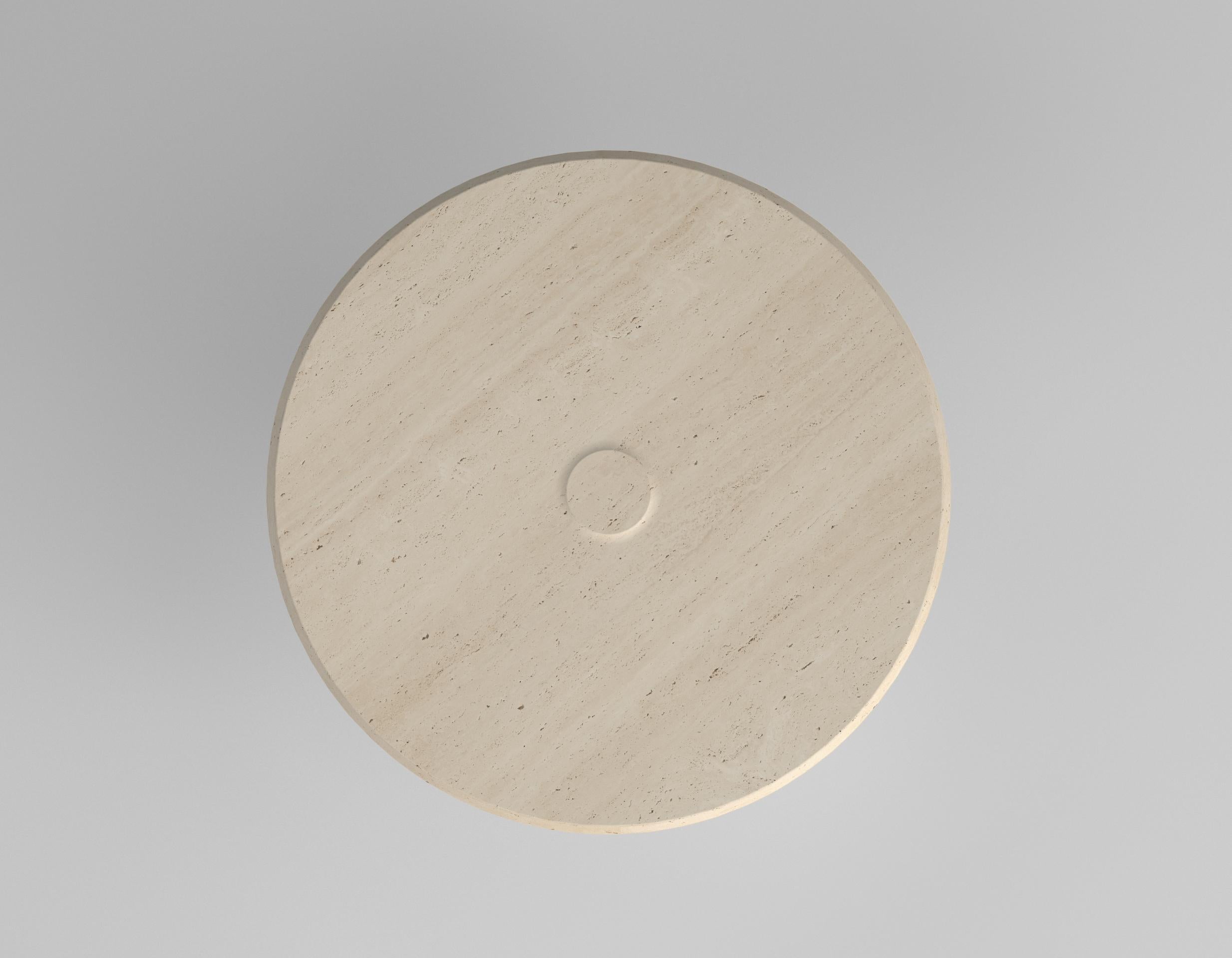 Italian STILO Table in Roman Travertine For Sale