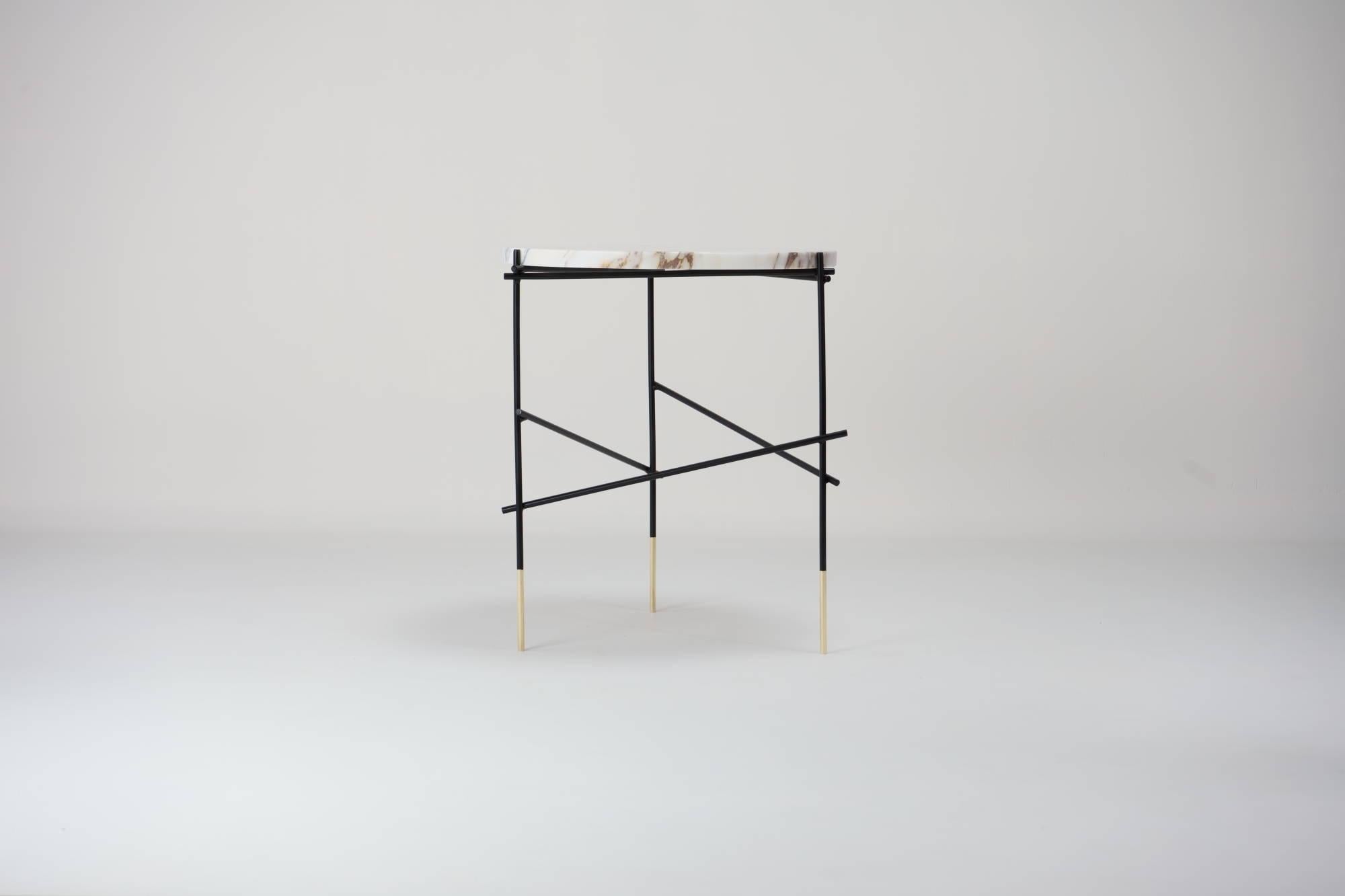 StiltS, Mesa auxiliar Arabescato y Pan de oro Italiano en venta