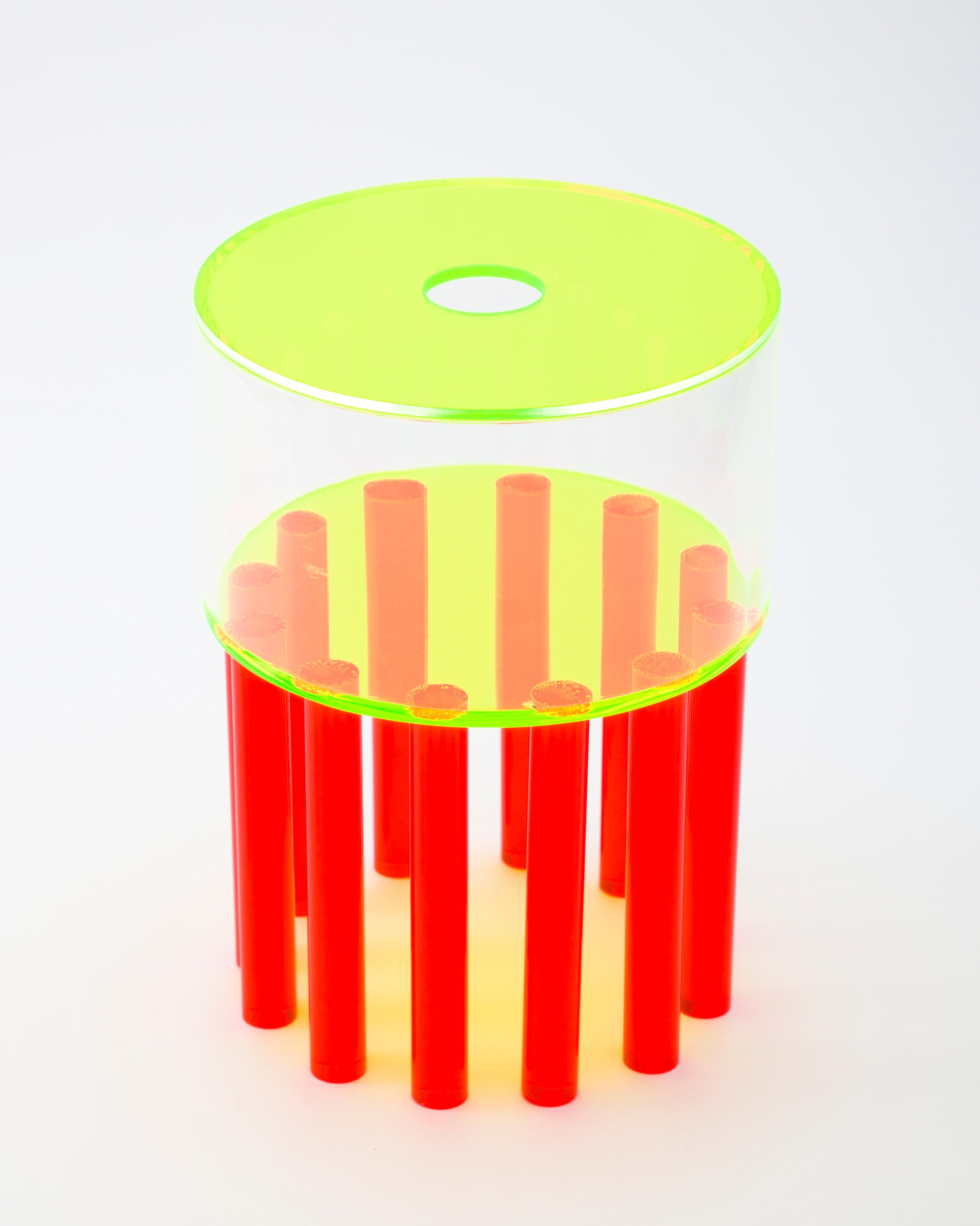 American Stilts Contemporary Sculptural Vase in Acrylic  For Sale