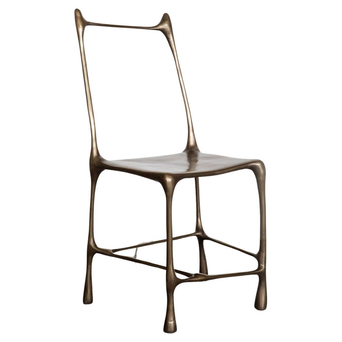 Stilum - Shaped bronze chair For Sale