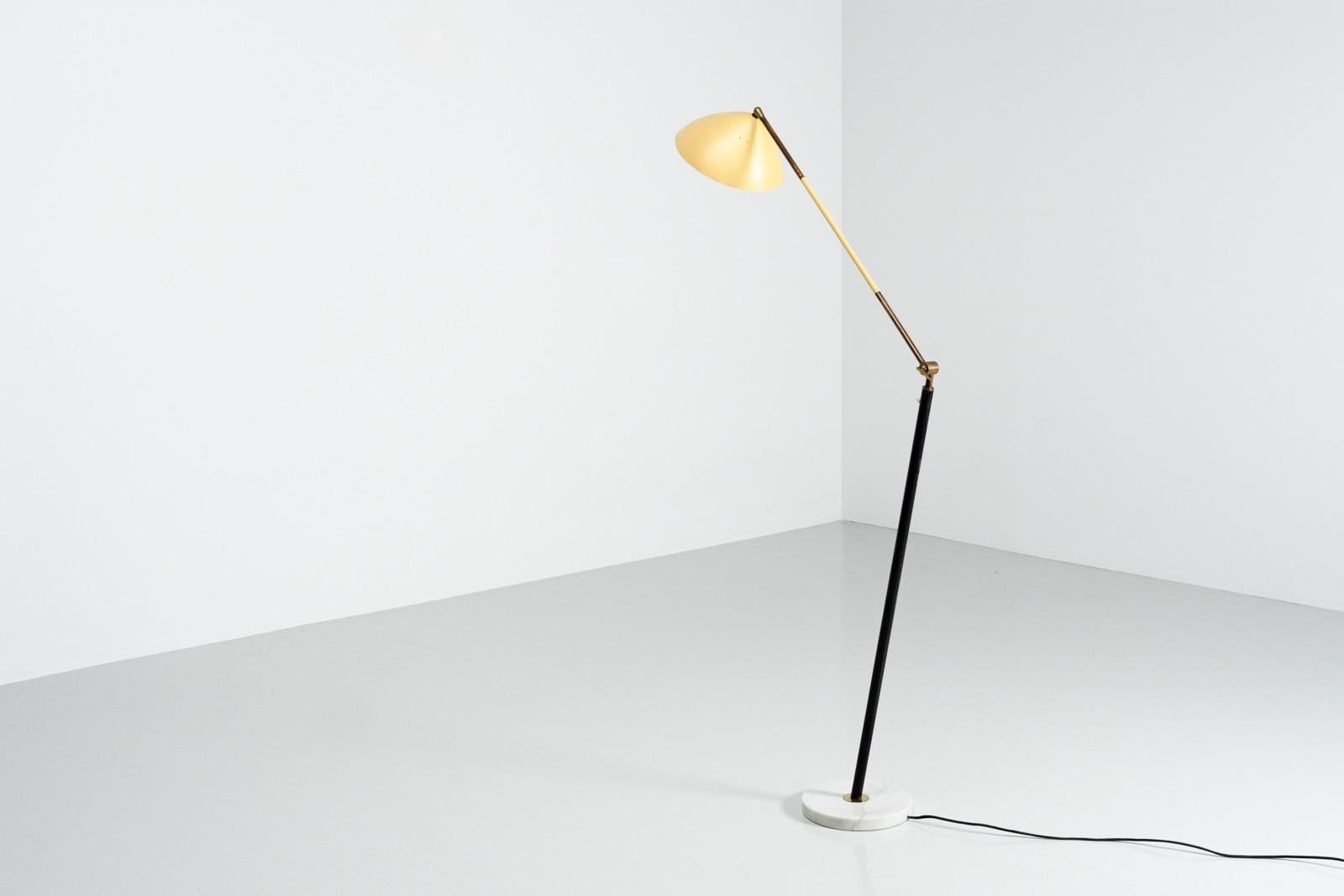 Stilux Adjustable Floor Lamp in Yellow, Italy, 1960 2