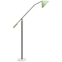 Stilux Adjustable Floor Lamp Mint Green, Italy, 1960