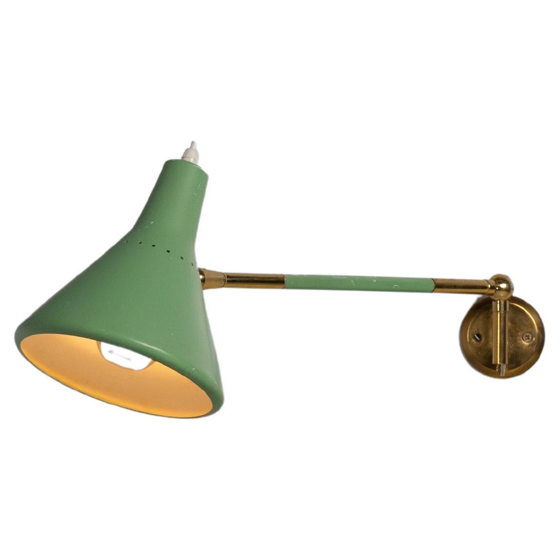 Stilux adjustable wall lamp in brass Italy 1960 For Sale