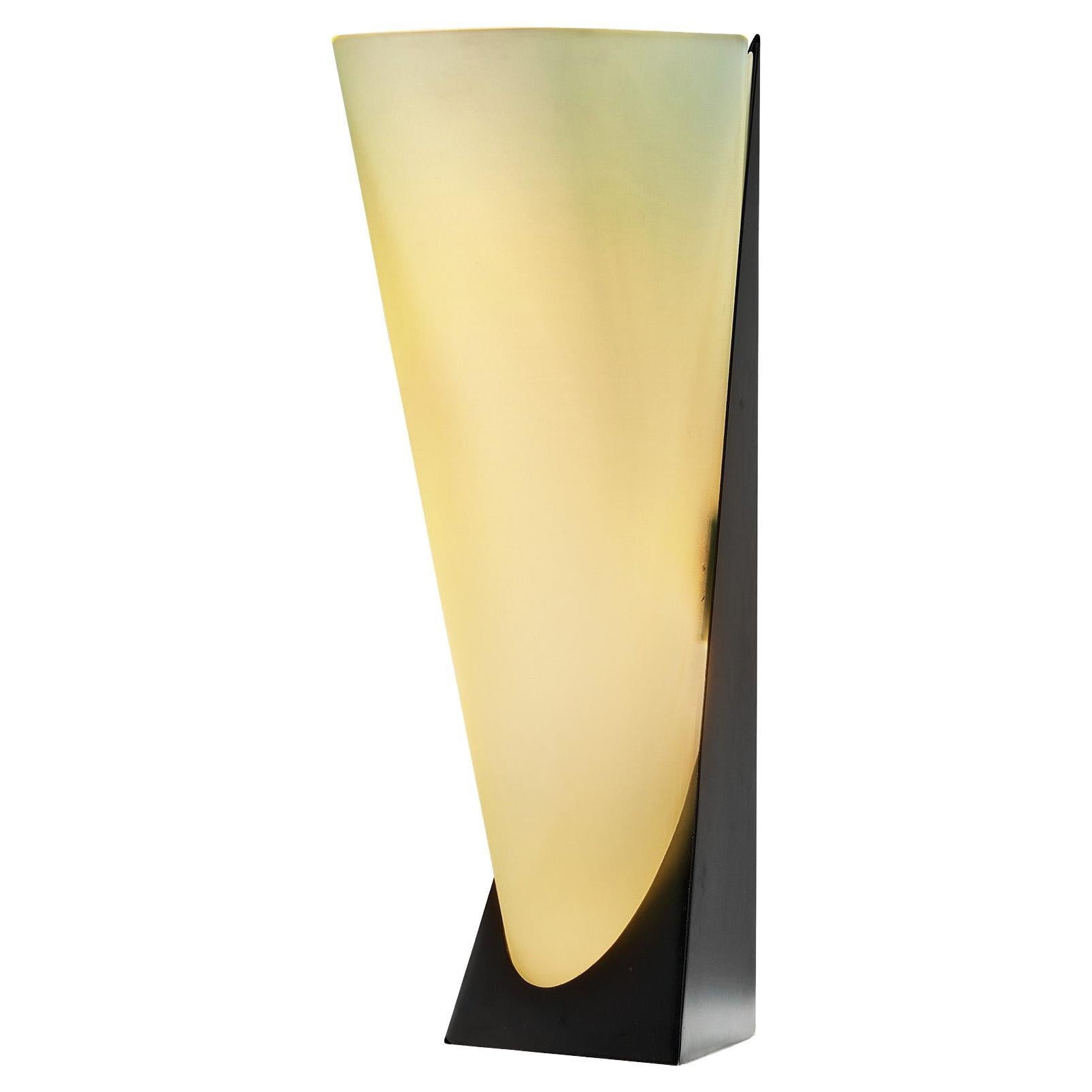 Stilux Asymmetrical Table Lamp with Metal Base, Italy 1970s