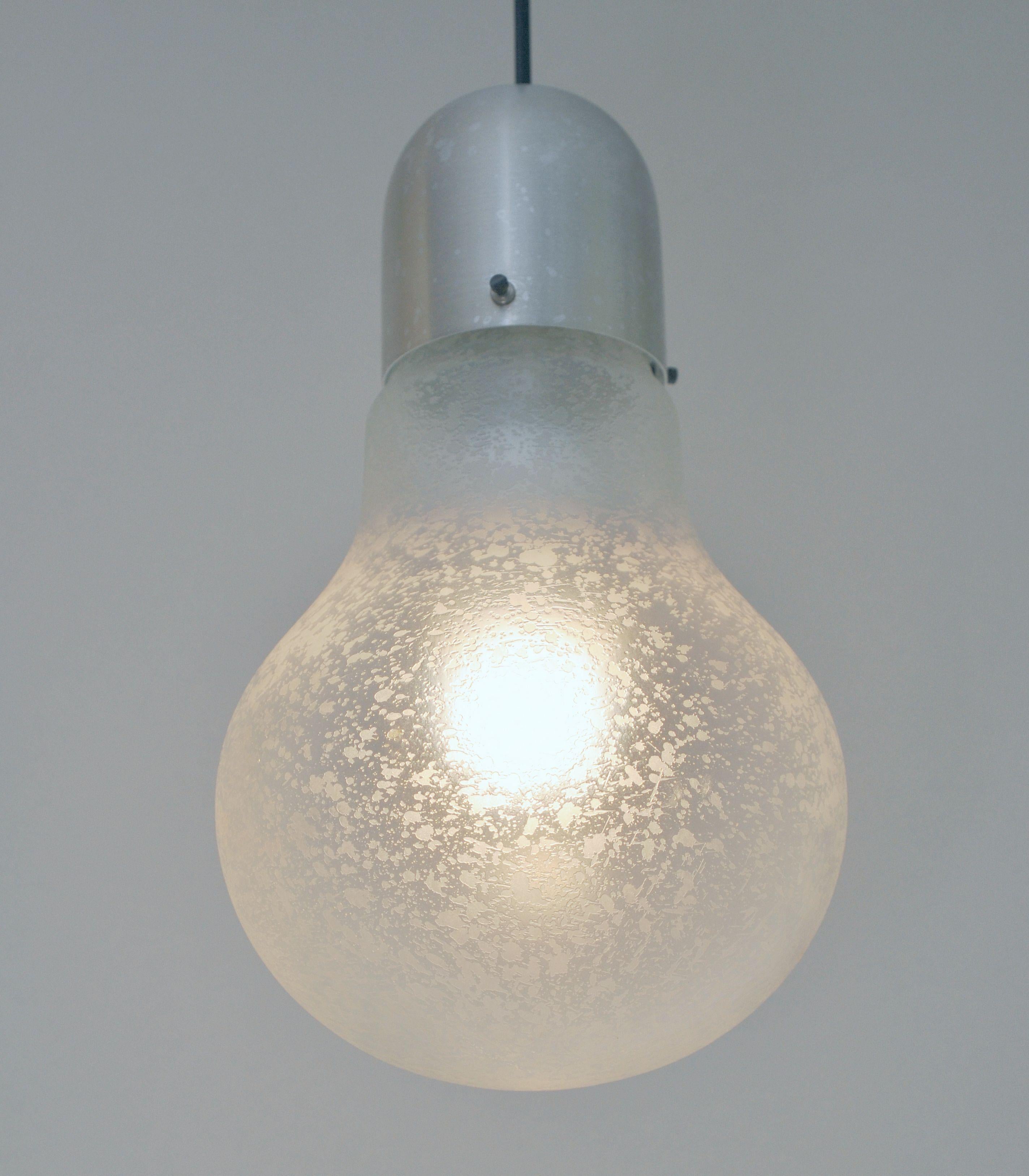 Mid-Century Modern Stilux Bulb Shaped Pendant Lamp For Sale