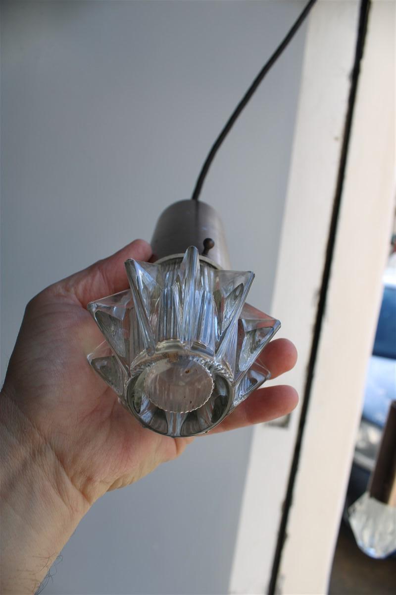 Stilux Ceiling lamp Aluminum and Glass Sculpture Italian Design 1950s For Sale 6