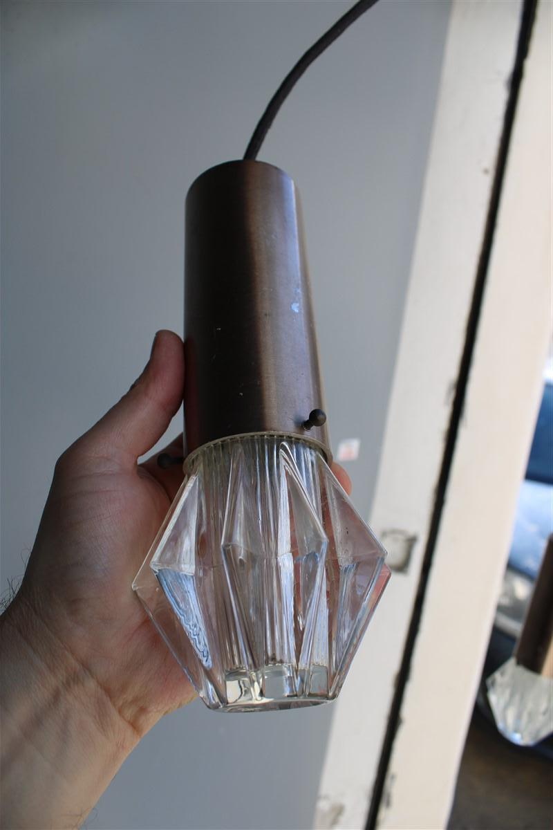 Stilux Ceiling lamp Aluminum and Glass Sculpture Italian Design 1950s For Sale 7