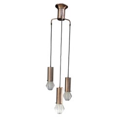 Lampada da soffitto Stilux Scultura in alluminio e vetro Design italiano anni '50