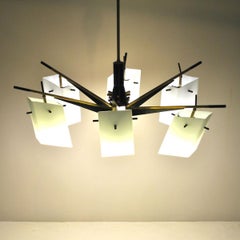 Lustre italien Stilux du milieu du siècle dernier, des années 1960