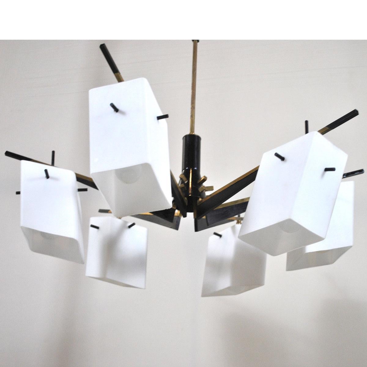 Stilux Chandelier Italian Midcentury from the 1960s For Sale 2