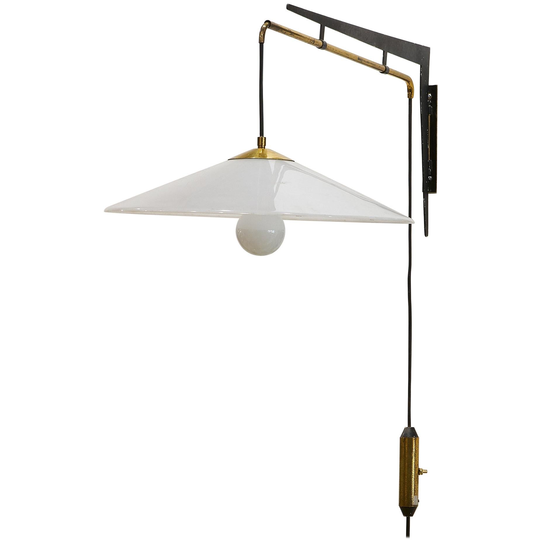 adjustable swing arm wall lamp