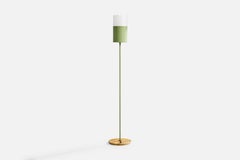 Stilux, lampadaire, métal, laiton, marbre, plexiglas, Italie, années 1950