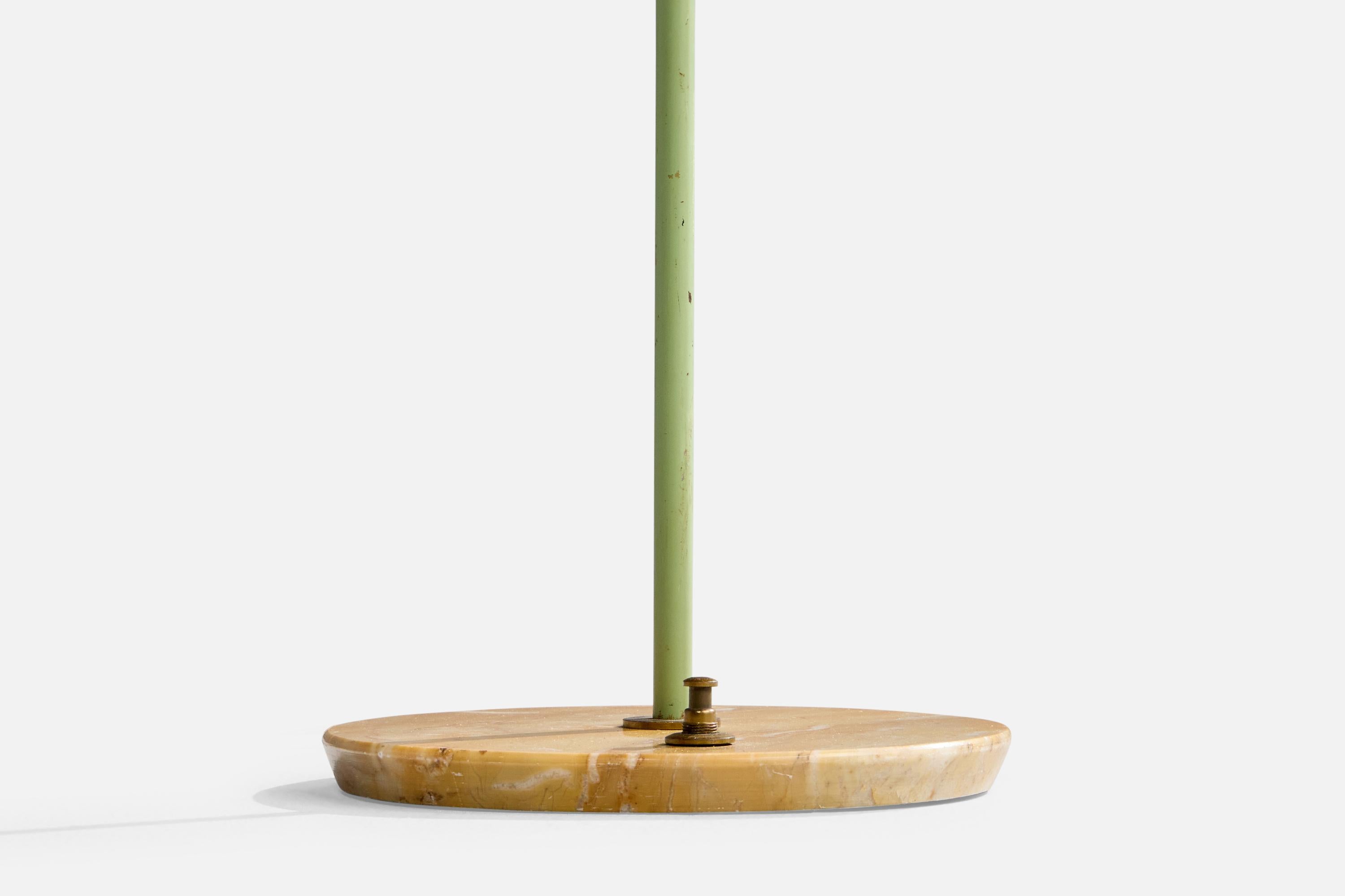 Stilux, Lámpara de pie, Metal, Latón, Mármol, Plexiglás, Italia, Años 50 en venta 1
