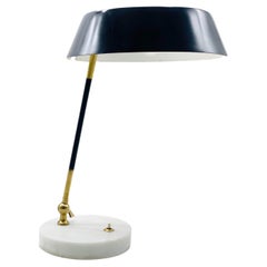 Stilux I Adjustable Brass and Marble Table Lamp, Italy, 1950s