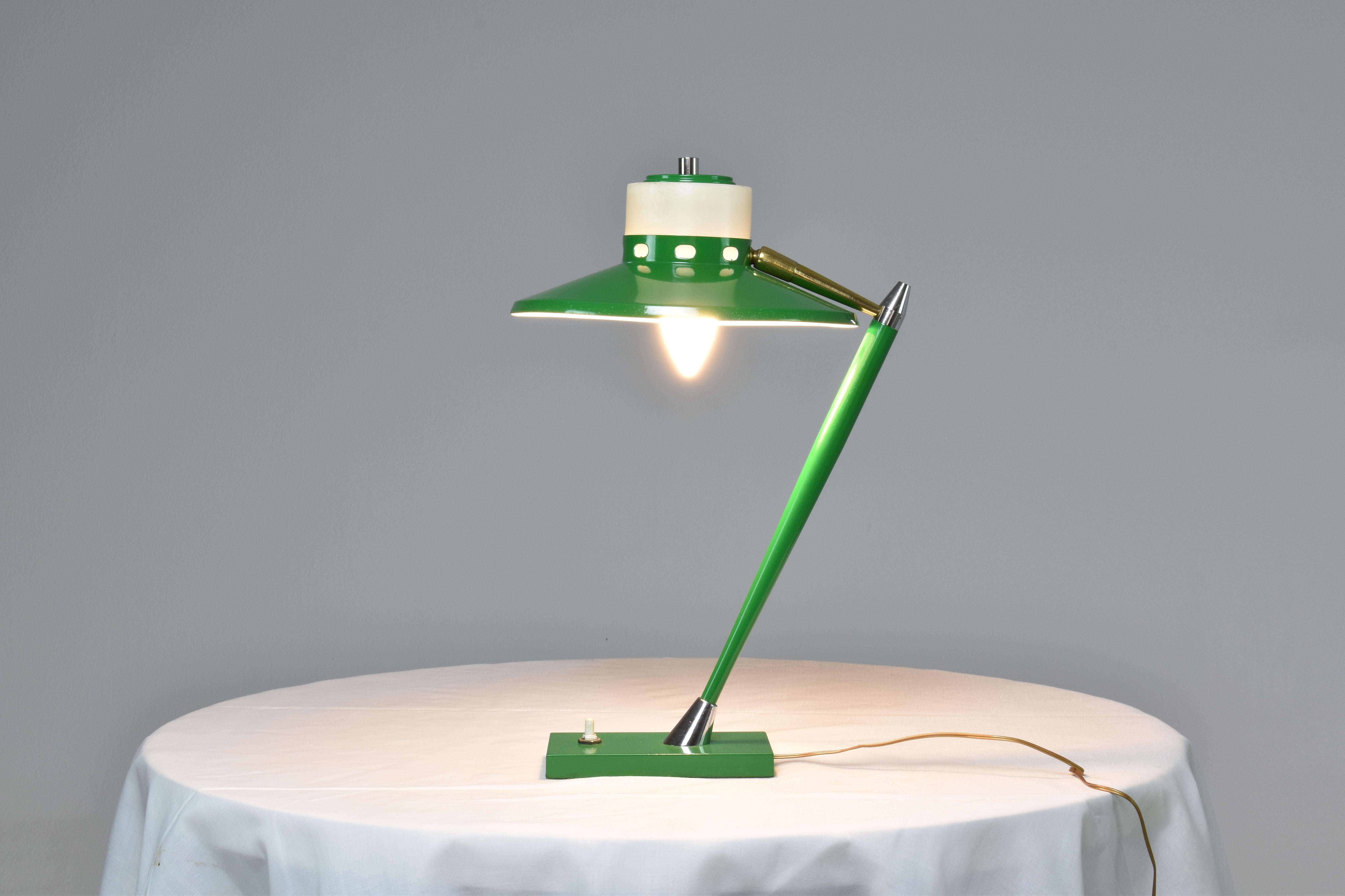 Stilux Italian Metal Table Lamp, 1950s For Sale 7