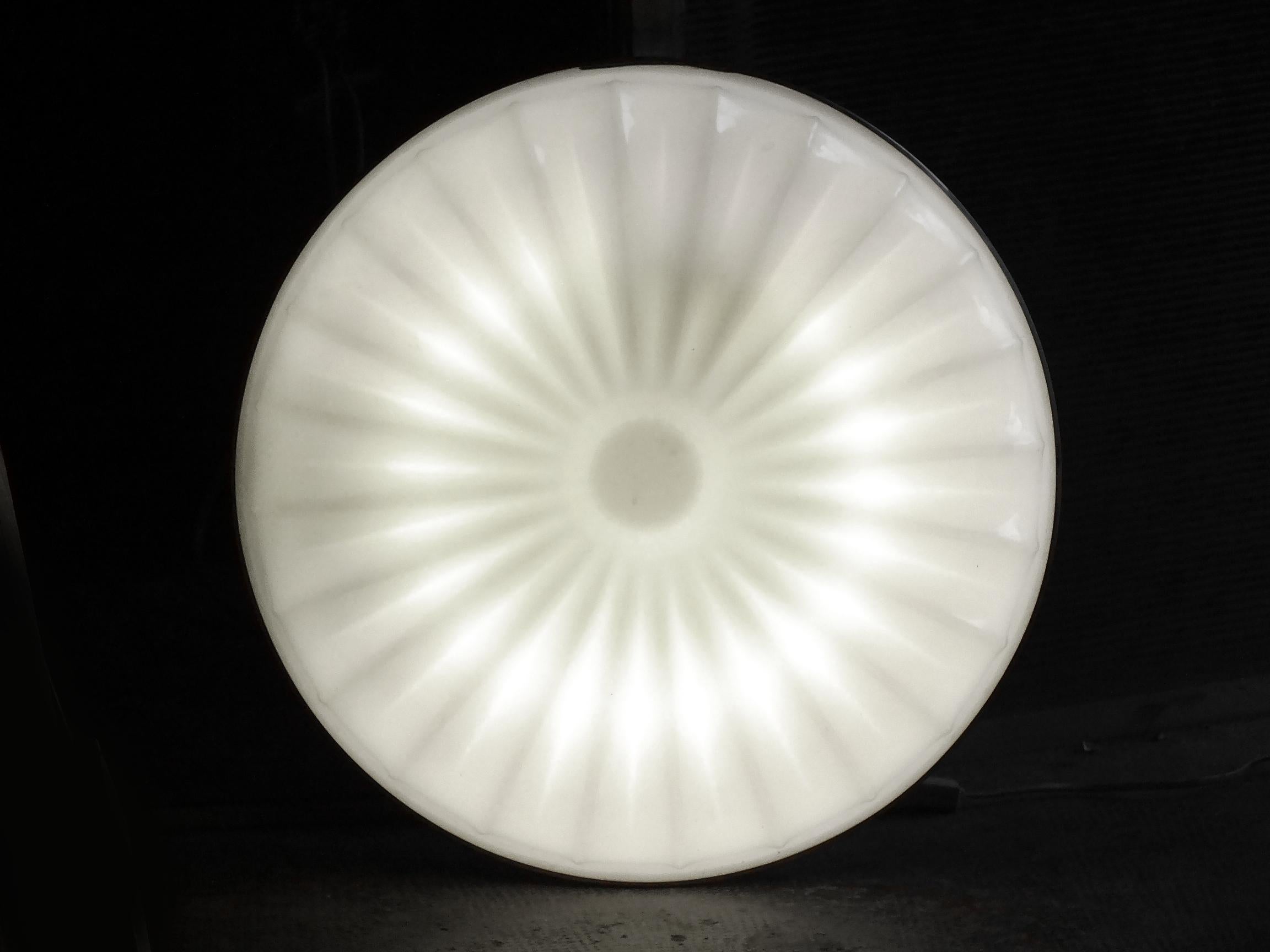Stilux Italy production in years '60 big wall or ceiling lamp  For Sale 1