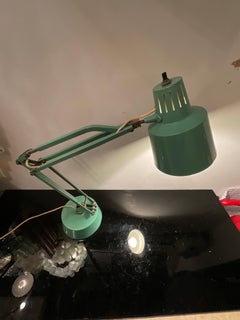 STILUX - lampada da tavolo industriale del 1950 - metallo smaltato verde