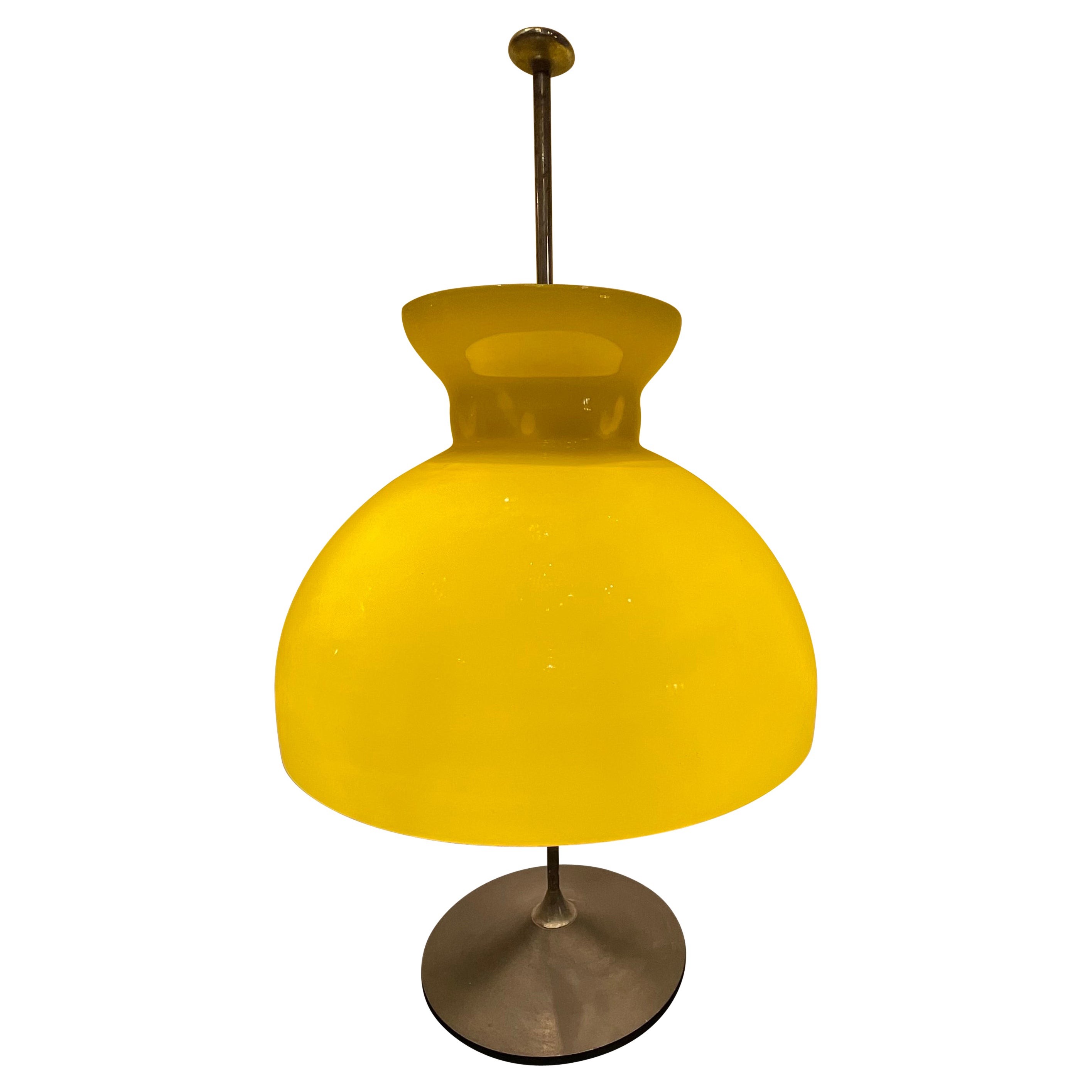 Stilux - Lámpara de sobremesa de cristal amarillo de Murano - Años 50