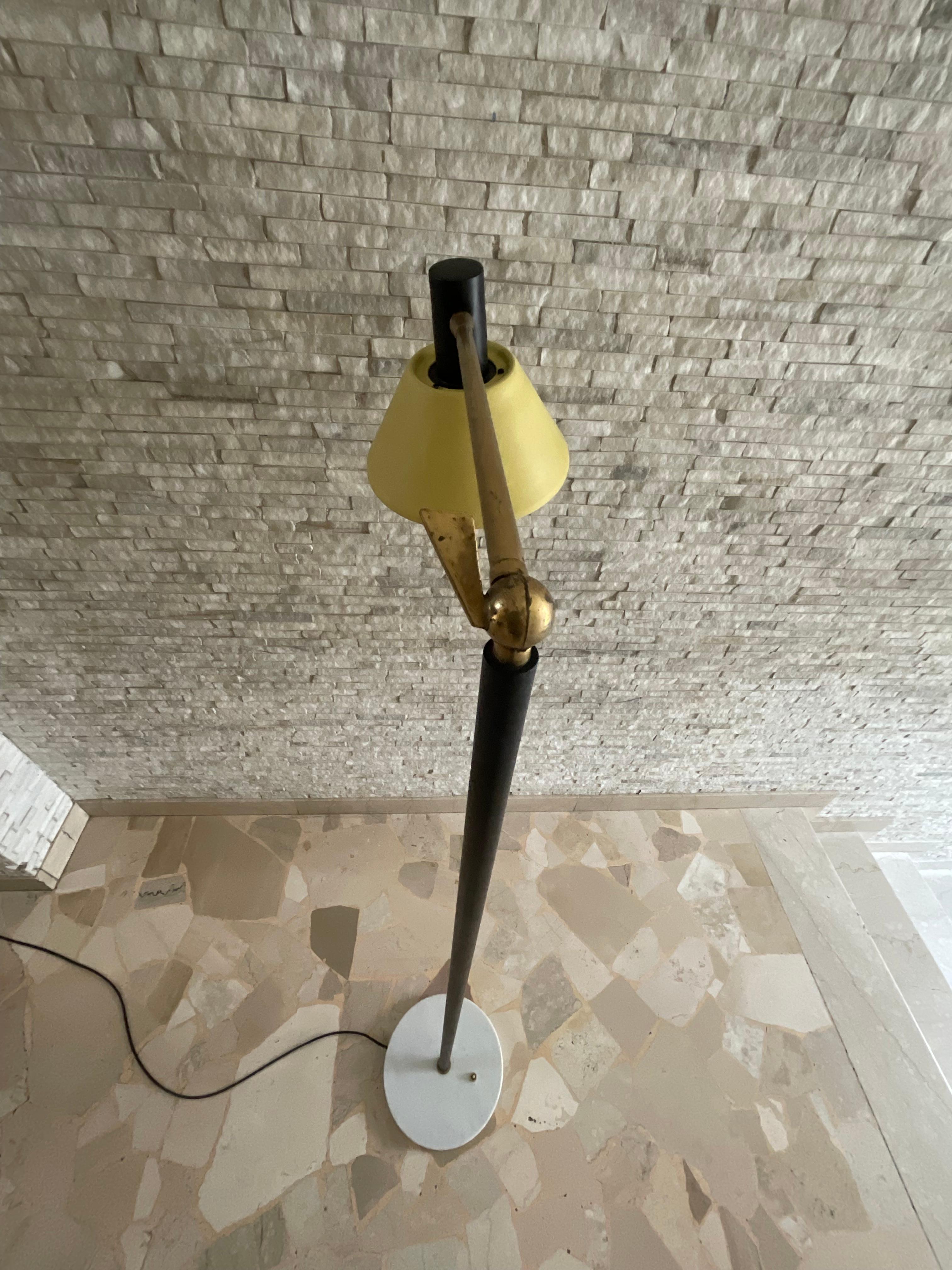 Aluminum STILUX - Floor Lamp - Made in ITALY 1950s For Sale
