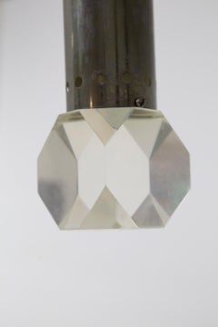 Stilux Mid-Century Pendant in Aluminum and Glass