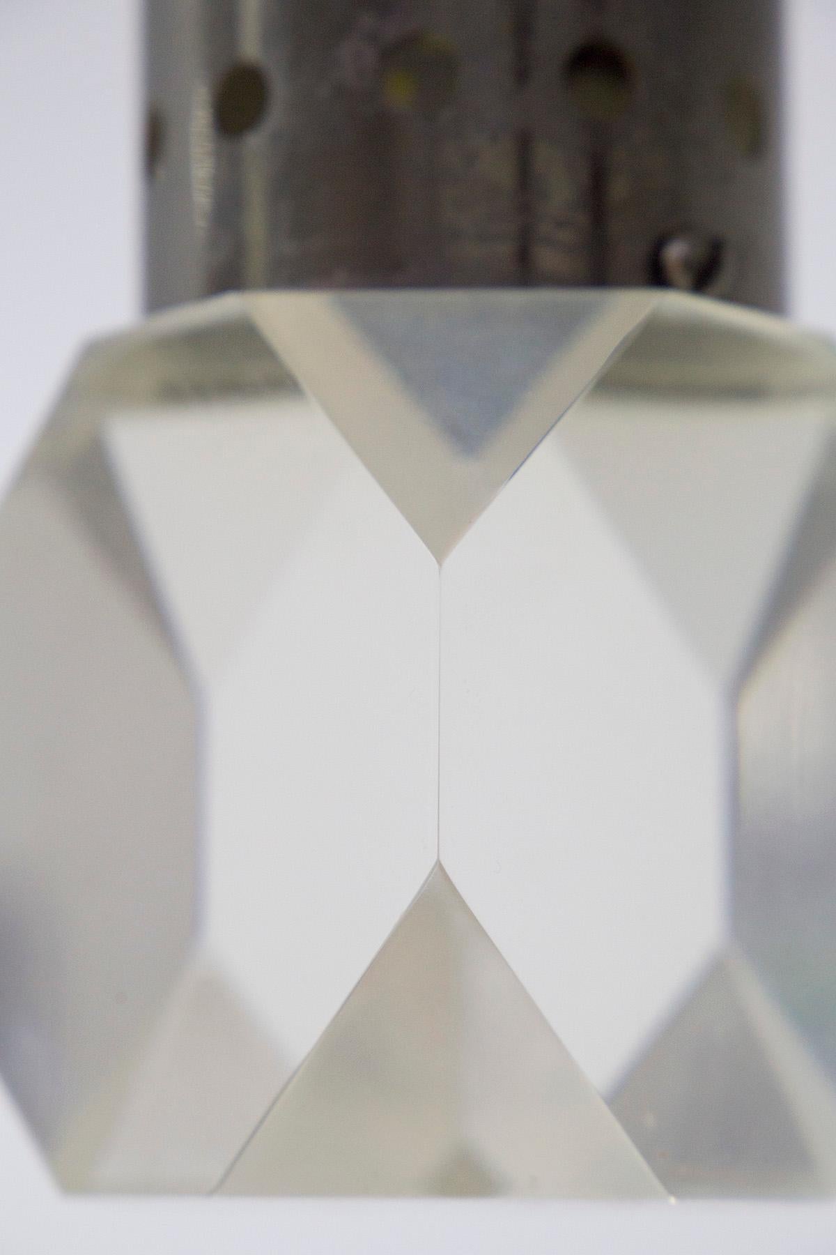 Stilux Mid-Century Pendelleuchte aus Aluminium und Glas (Moderne der Mitte des Jahrhunderts) im Angebot