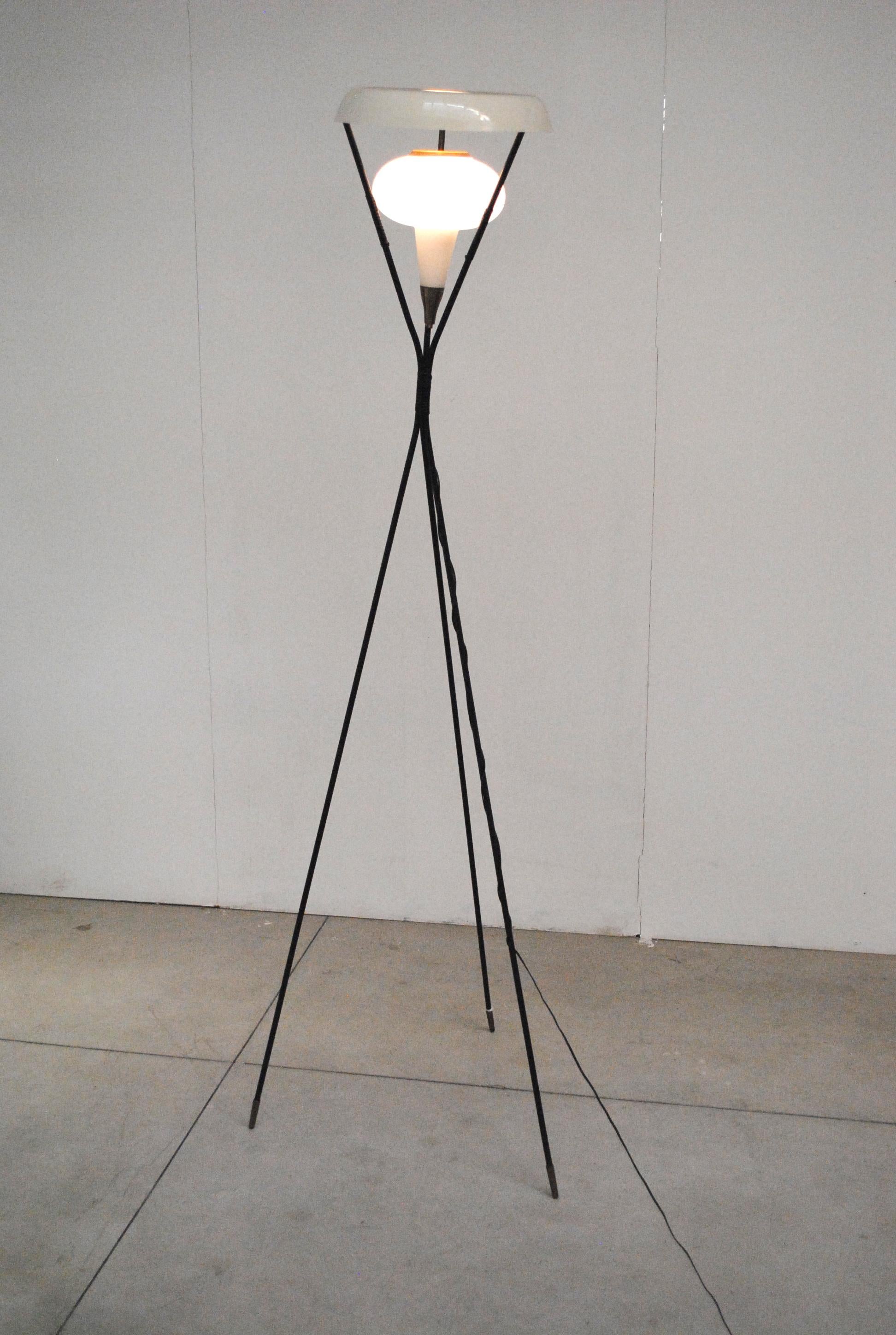 Stilux Midcentury Floor Lamp Italian Production 50 Years For Sale 3