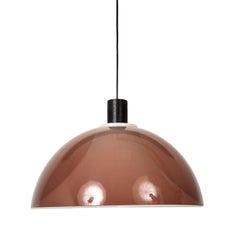 Stilux Midcentury Modern Brown Perspex Italian Chandelier, 1960s