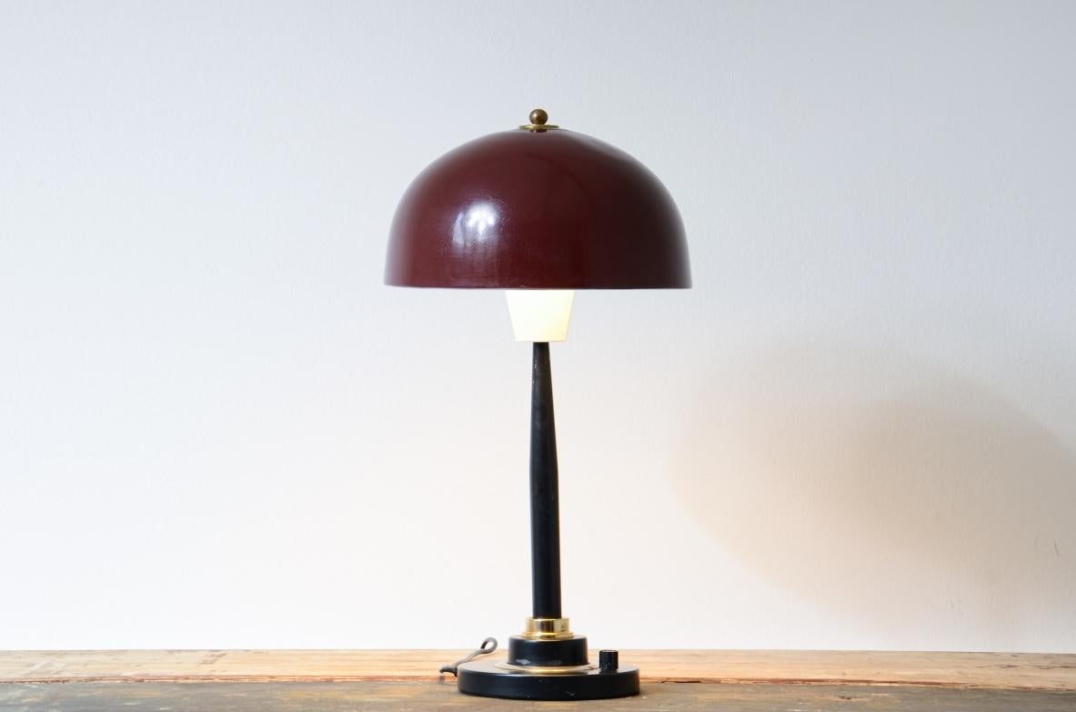 Stilux Milan  Large three-color metal table lamp In Good Condition For Sale In Milano, IT
