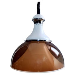 Vintage 1960s Stilux-Milano Attributable Italian Bi-Colored Perspex Acrylic Pendant Lamp