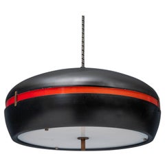 Vintage Stilux Milano Ceiling Lamp in Metal, Brass and Plexiglass, Italy, 1960's