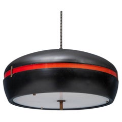 Stilux Milano Ceiling Lamp in Metal, Brass and Plexiglass, Italy, 1960's