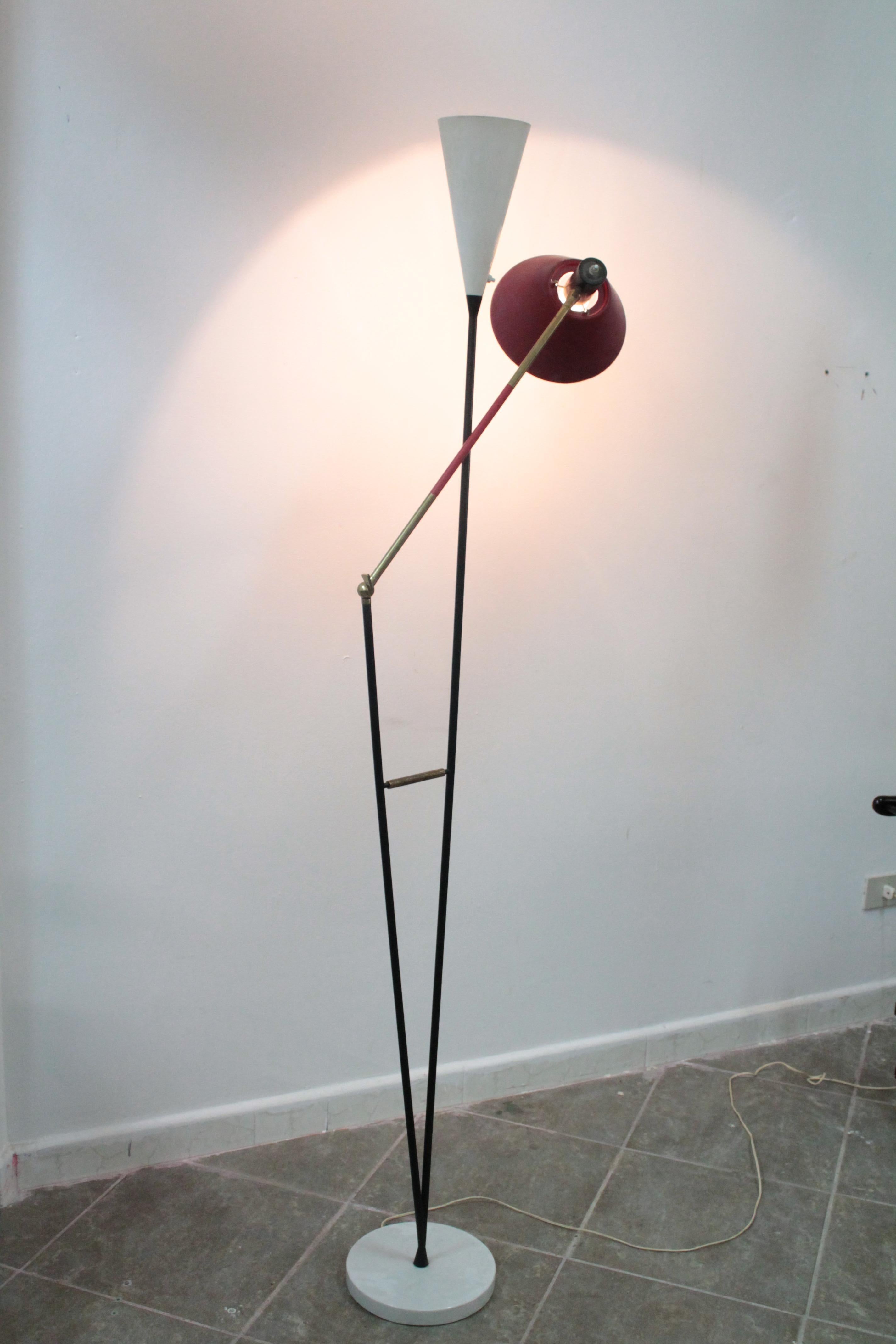 Stilux Milano Floor Lamp Brass, 1950s, Italy 5
