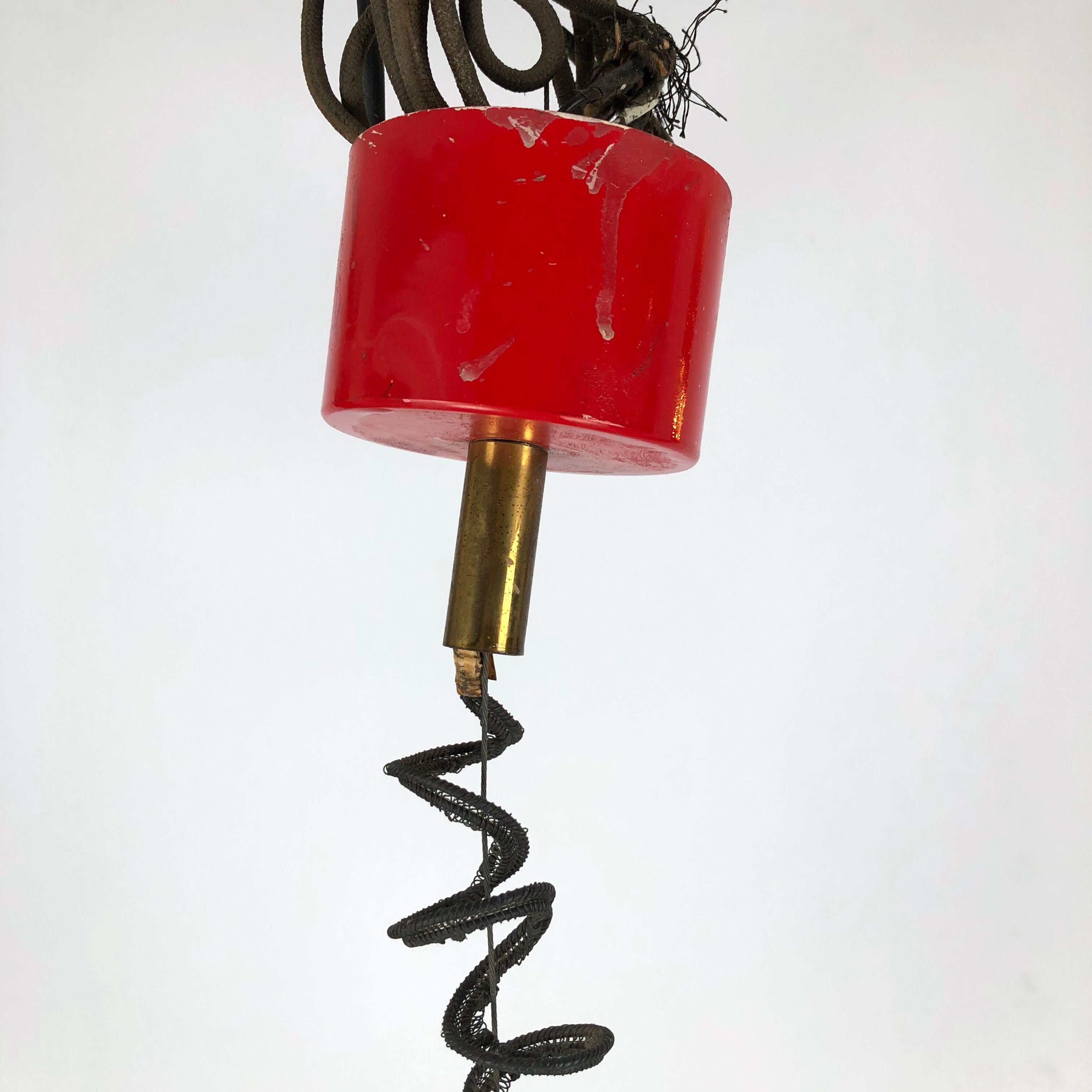 Stilux Milano, Italian Labeled Chandelier from 50s For Sale 1